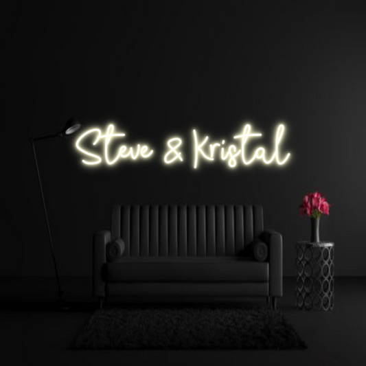 CREATE YOUR OWN WEDDING NEON SIGN Steve & Kristal