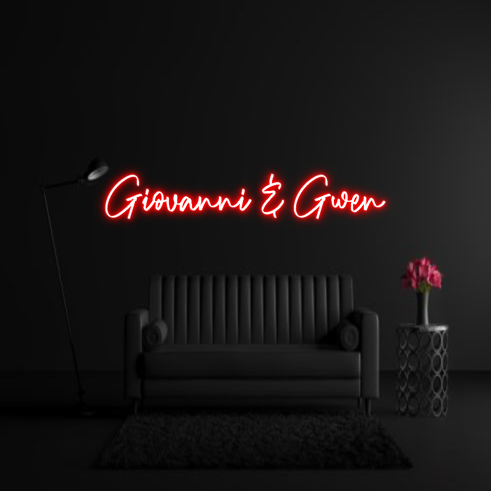 CREATE YOUR OWN WEDDING NEON SIGN Giovanni & Gwen