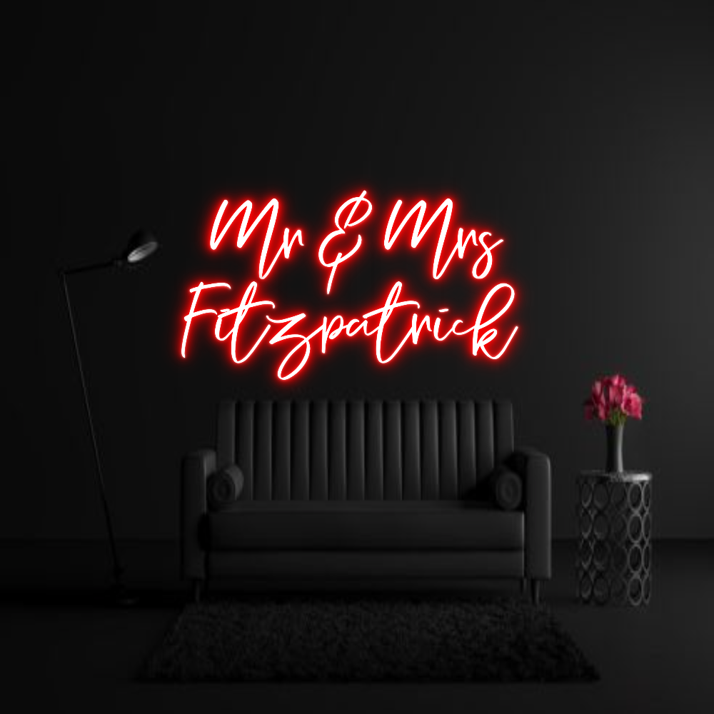 CREATE YOUR OWN WEDDING NEON SIGN Mr & Mrs
Fit...