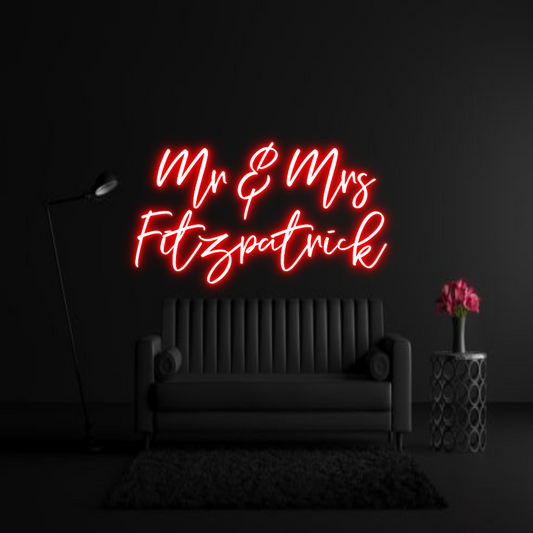 CREATE YOUR OWN WEDDING NEON SIGN Mr & Mrs
Fit...