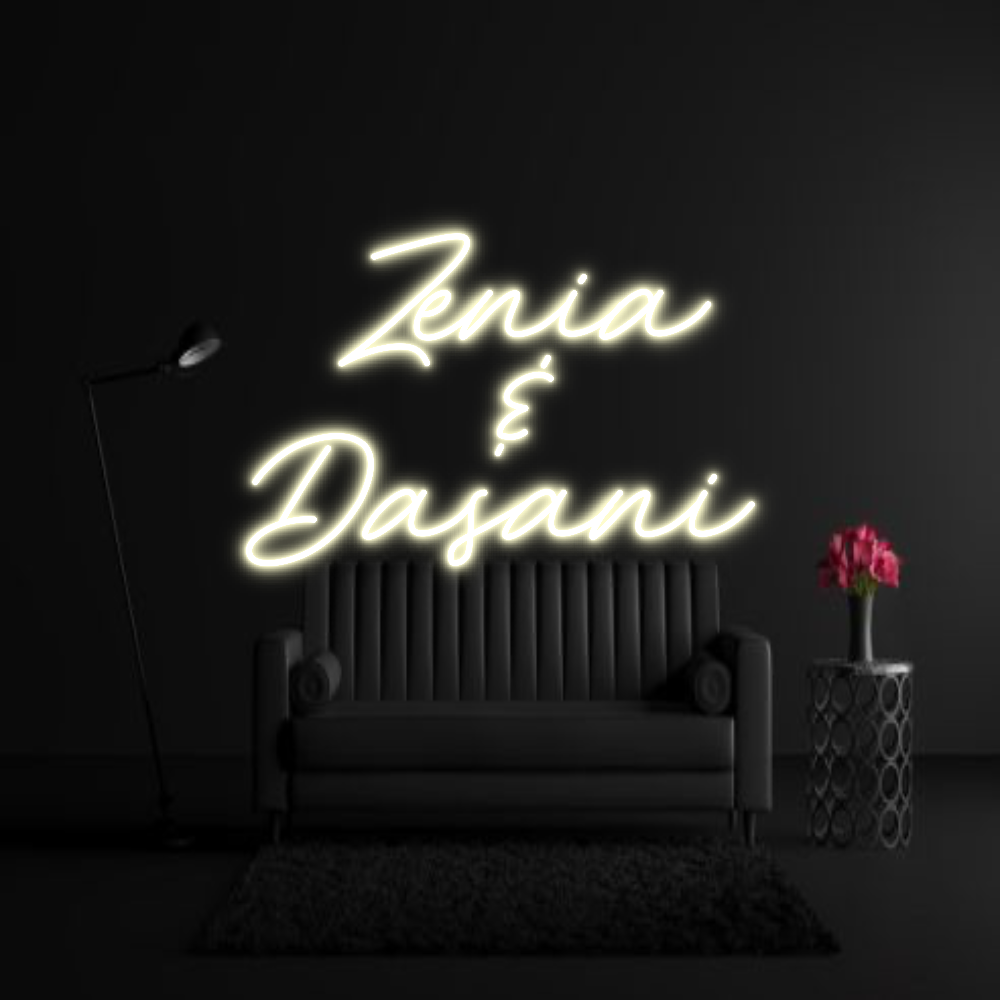 CREATE YOUR OWN WEDDING NEON SIGN Zenia
&
D...