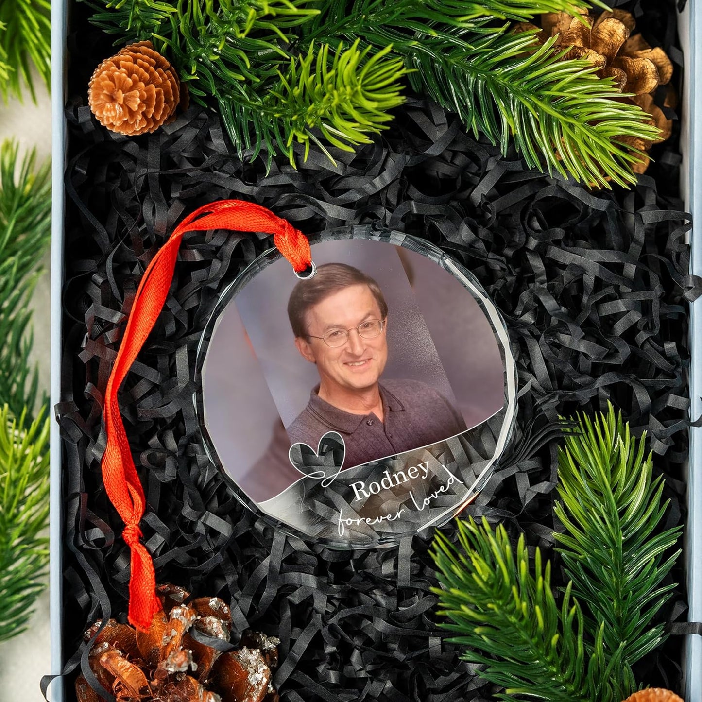 Personalized Memorial Ornaments Glass Ornament, Crystal Ornament Photo