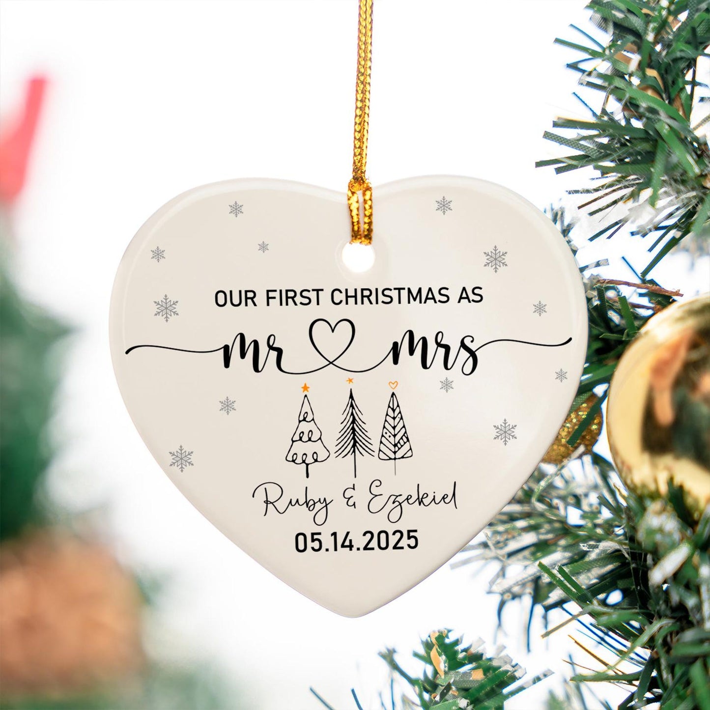 Our 1st Christmas Mr & Mrs Ornament