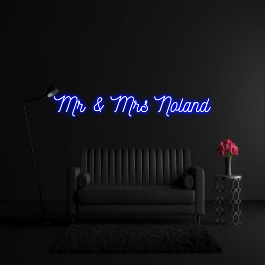CREATE YOUR OWN WEDDING NEON SIGN Mr & Mrs Noland