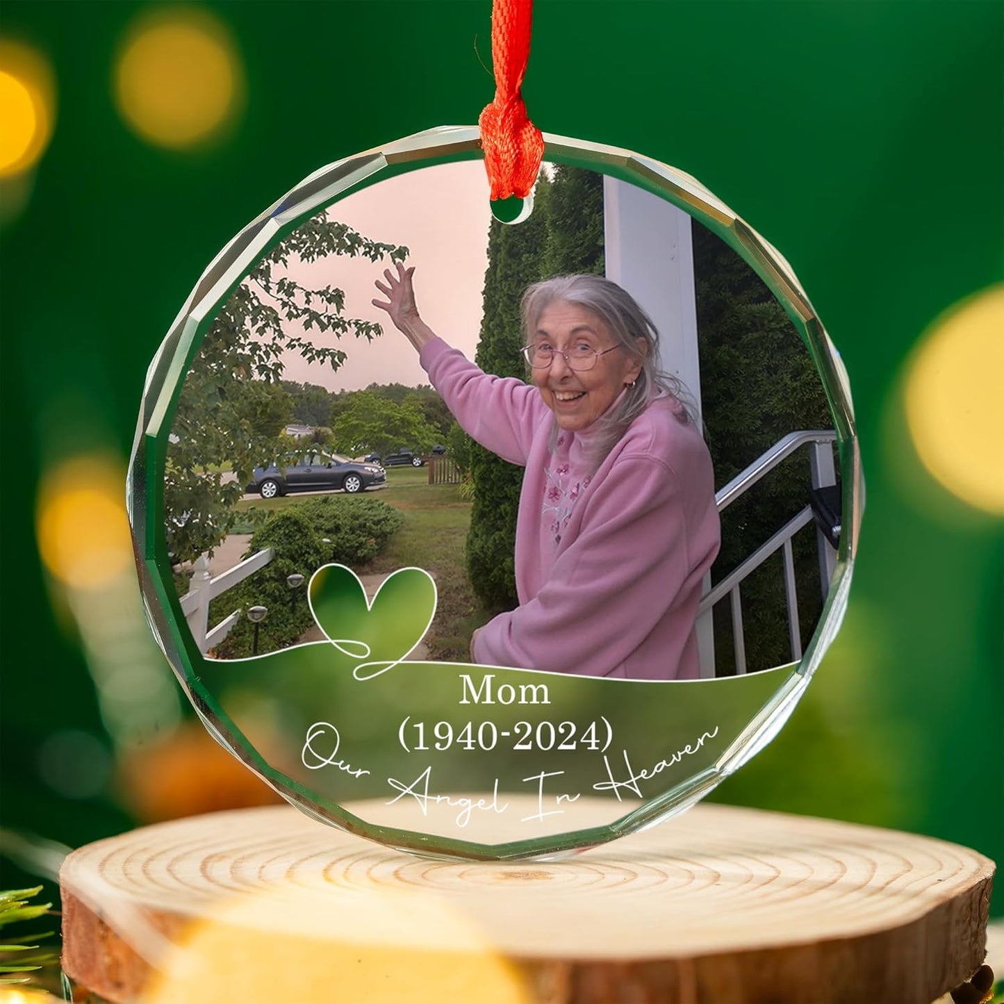 Personalized Memorial Ornaments Glass Ornament, Crystal Ornament Photo