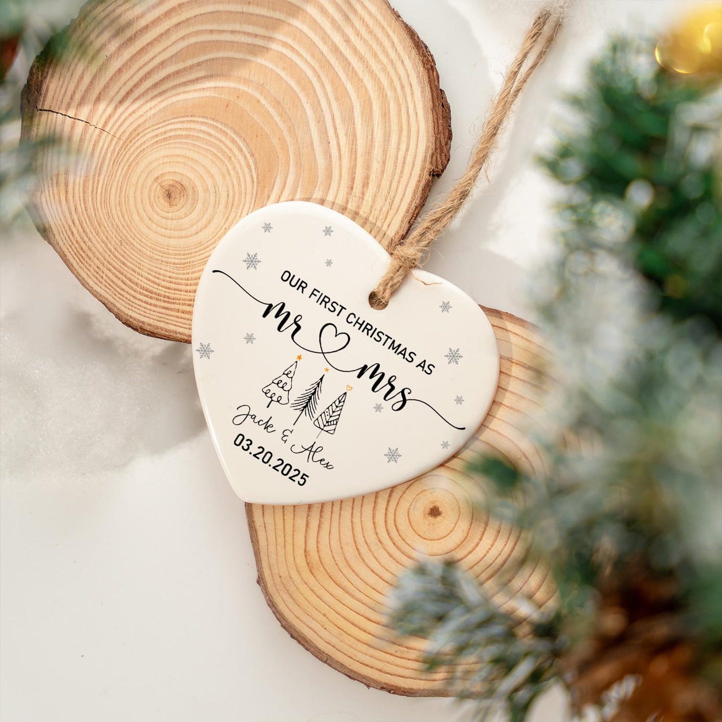 Our 1st Christmas Mr & Mrs Ornament