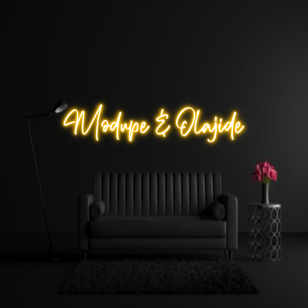 CREATE YOUR OWN WEDDING NEON SIGN Modupe & Olaj...