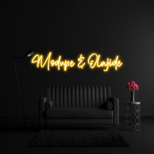 CREATE YOUR OWN WEDDING NEON SIGN Modupe & Olaj...