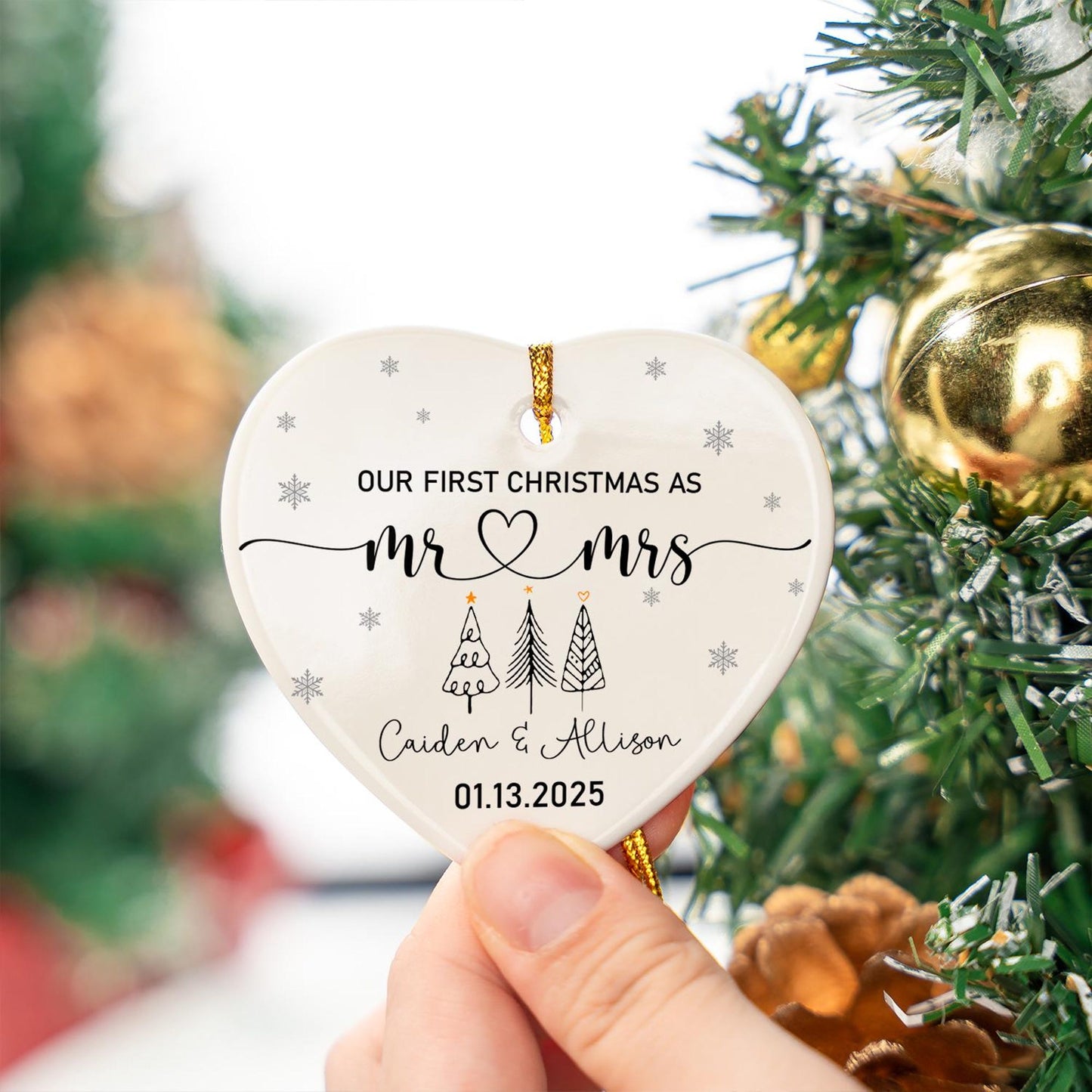 Our 1st Christmas Mr & Mrs Ornament