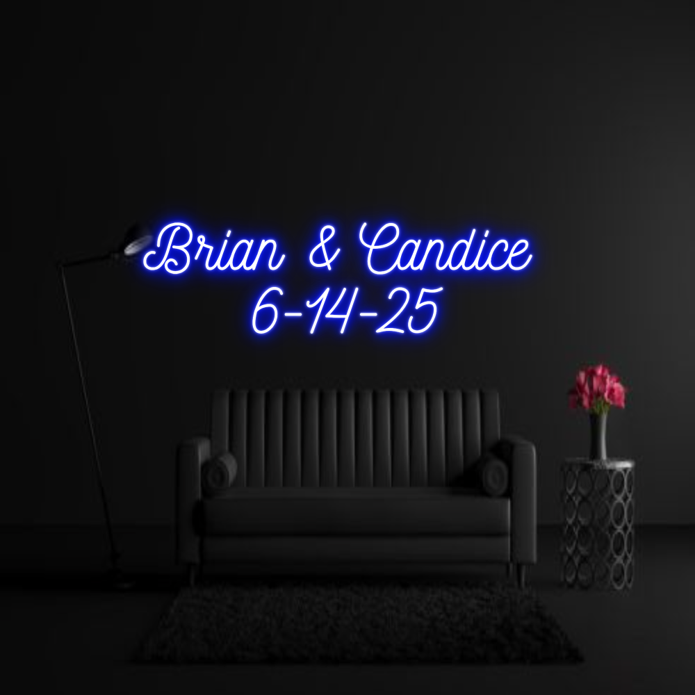 CREATE YOUR OWN WEDDING NEON SIGN Brian & Candi...
