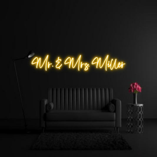 CREATE YOUR OWN WEDDING NEON SIGN Mr. & Mrs. Mi...