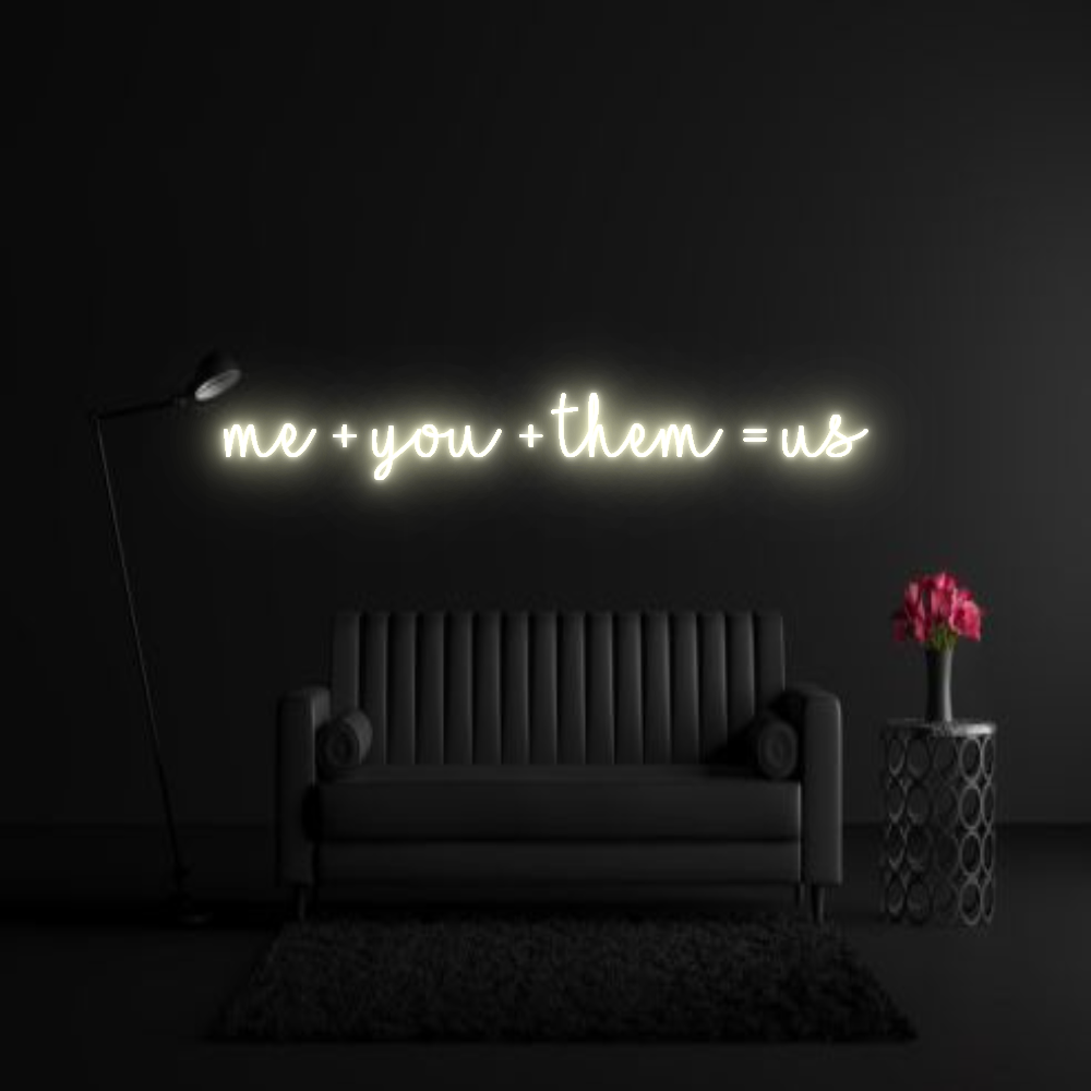 CREATE YOUR OWN WEDDING NEON SIGN me + you + th...
