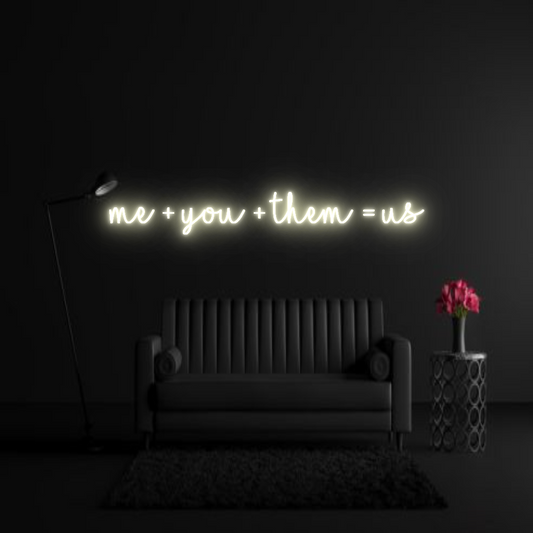 CREATE YOUR OWN WEDDING NEON SIGN me + you + th...