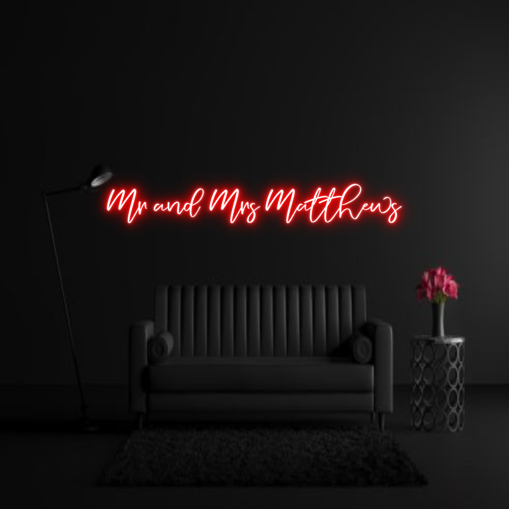 CREATE YOUR OWN WEDDING NEON SIGN Mr and Mrs Ma...