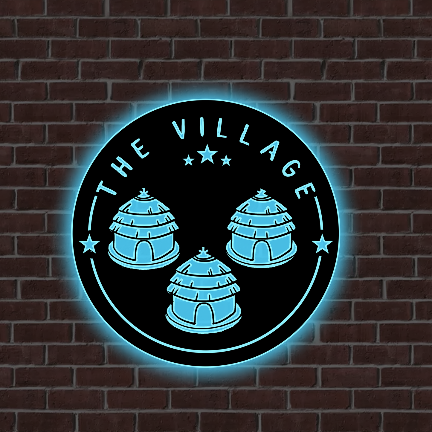 Metal sign 24in with Led #1220