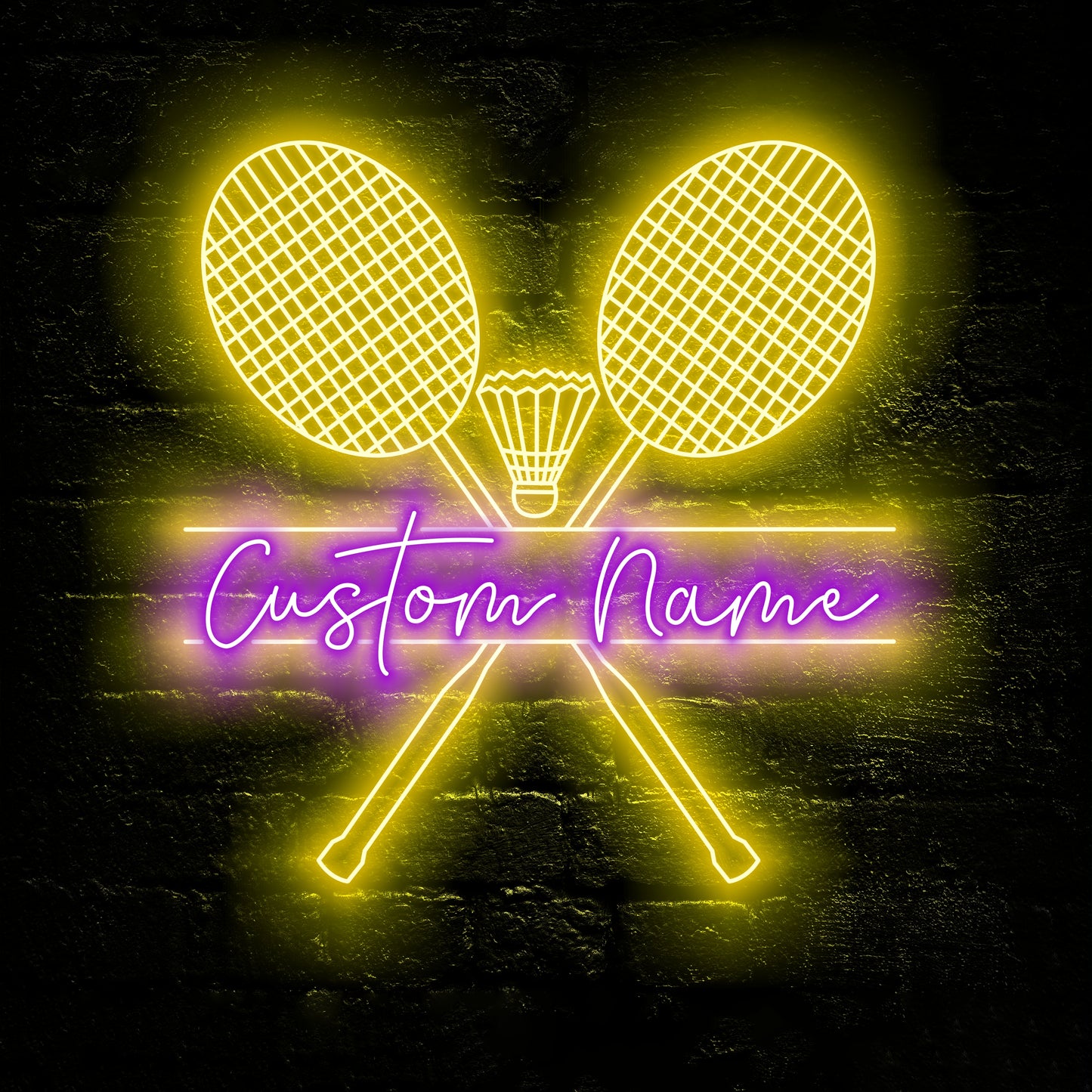 Customizable LED Neon Sign for Badminton Sport - Gift for Badminton Enthusiasts