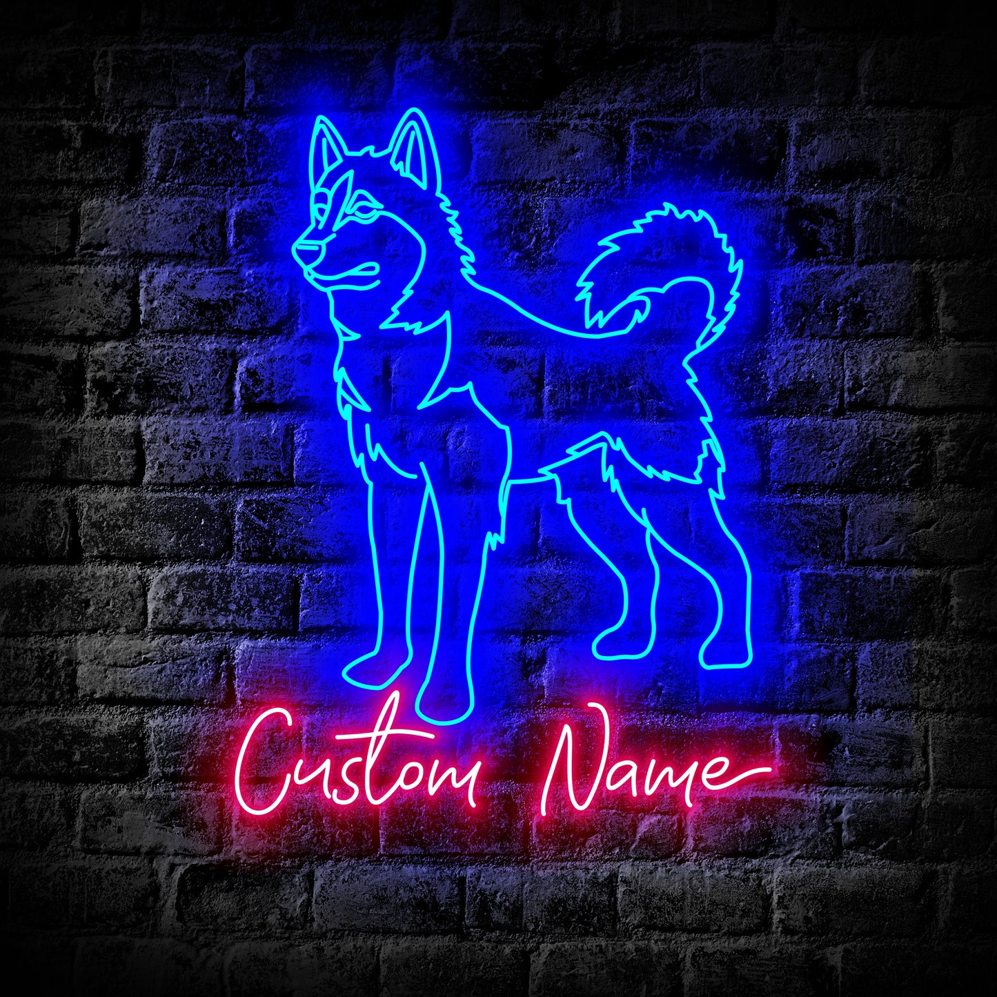Husky Dog Neon Sign - Personalized Name Husky Dog Neon Sign - Dog Lover Gifts