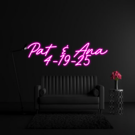 CREATE YOUR OWN WEDDING NEON SIGN Pat & Ana
4-...