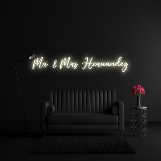 CREATE YOUR OWN WEDDING NEON SIGN Mr & Mrs Hern...