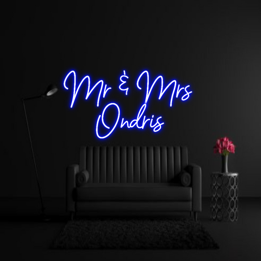 CREATE YOUR OWN WEDDING NEON SIGN Mr & Mrs 
  ...