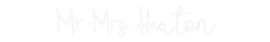 CREATE YOUR OWN WEDDING NEON SIGN Mr Mrs Heaton