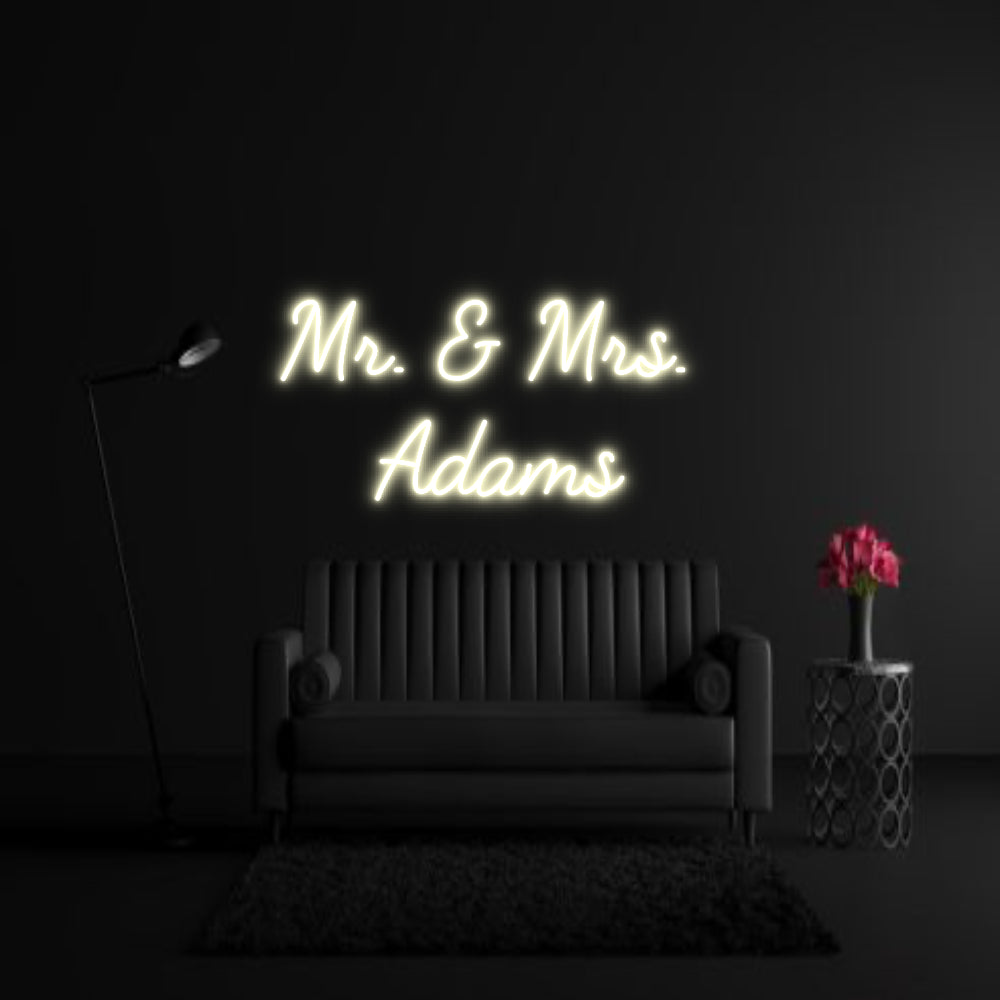 CREATE YOUR OWN WEDDING NEON SIGN Mr. & Mrs.
...