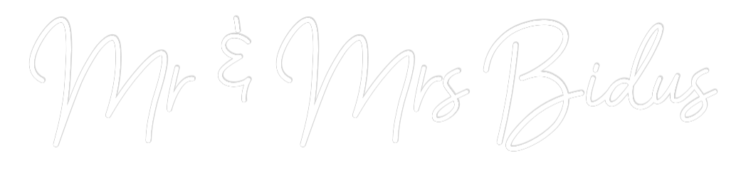 CREATE YOUR OWN WEDDING NEON SIGN Mr & Mrs Bidus