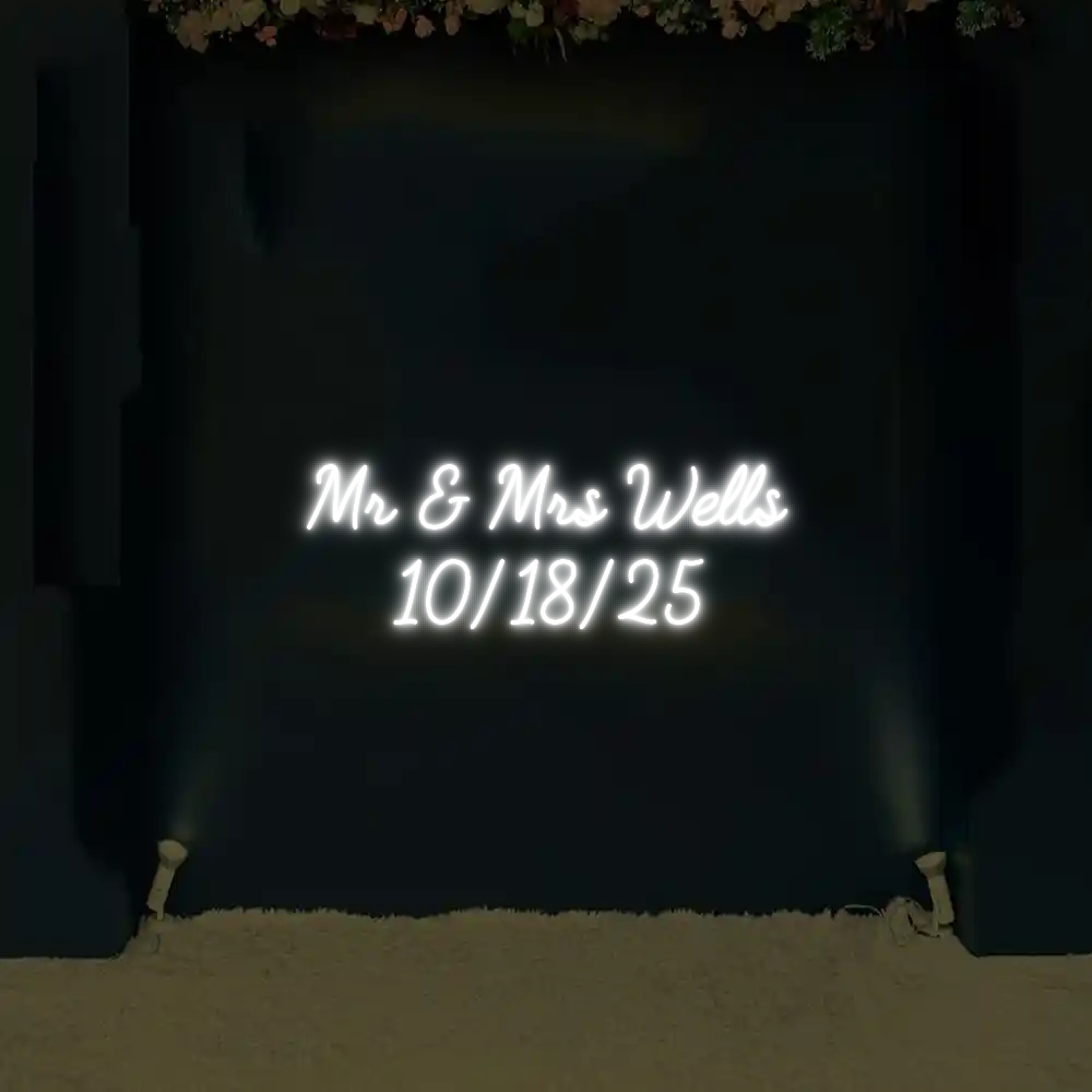 CREATE YOUR OWN WEDDING NEON SIGN Mr & Mrs Well...