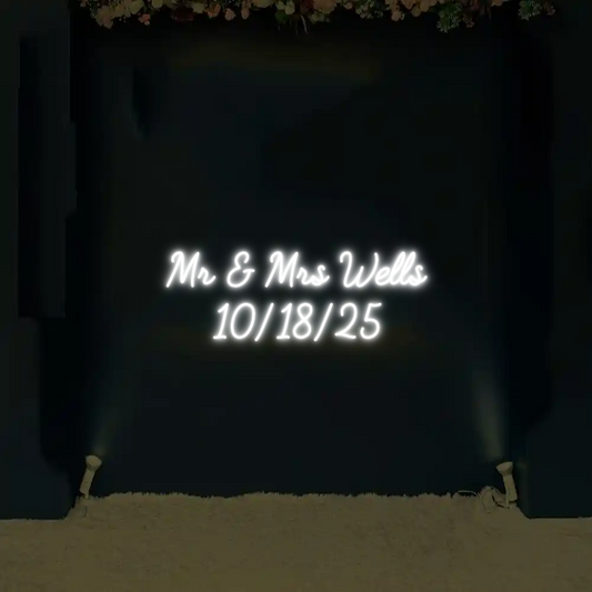 CREATE YOUR OWN WEDDING NEON SIGN Mr & Mrs Well...