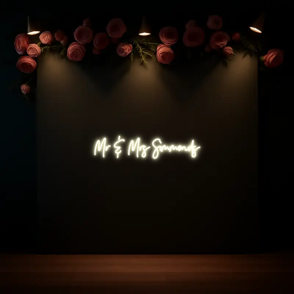 CREATE YOUR OWN WEDDING NEON SIGN Mr & Mrs Simm...