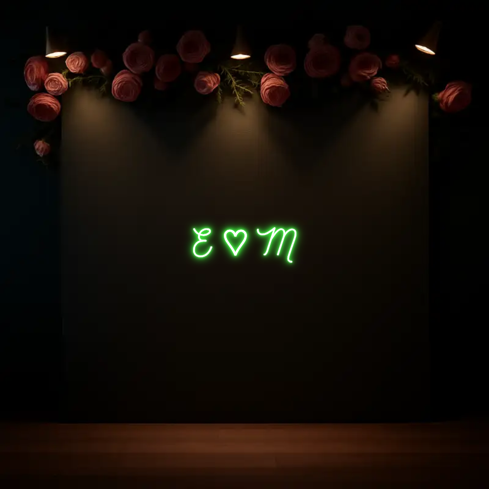 CREATE YOUR OWN WEDDING NEON SIGN E ♡ M