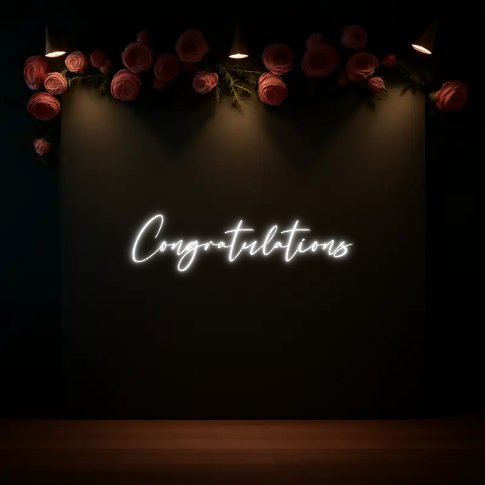 CREATE YOUR OWN WEDDING NEON SIGN Congratulations