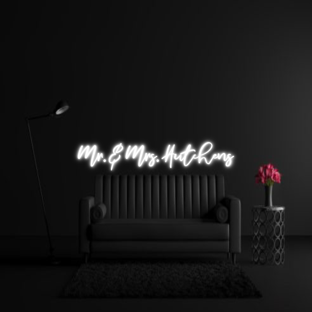 CREATE YOUR OWN WEDDING NEON SIGN Mr. & Mrs. Hu...