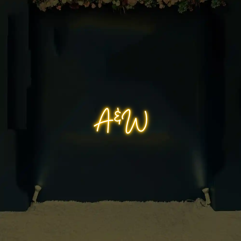CREATE YOUR OWN WEDDING NEON SIGN A&W