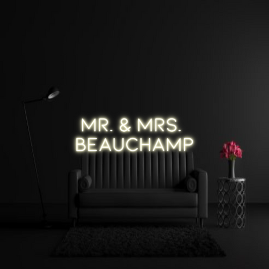 CREATE YOUR OWN WEDDING NEON SIGN Mr. & Mrs. 
...