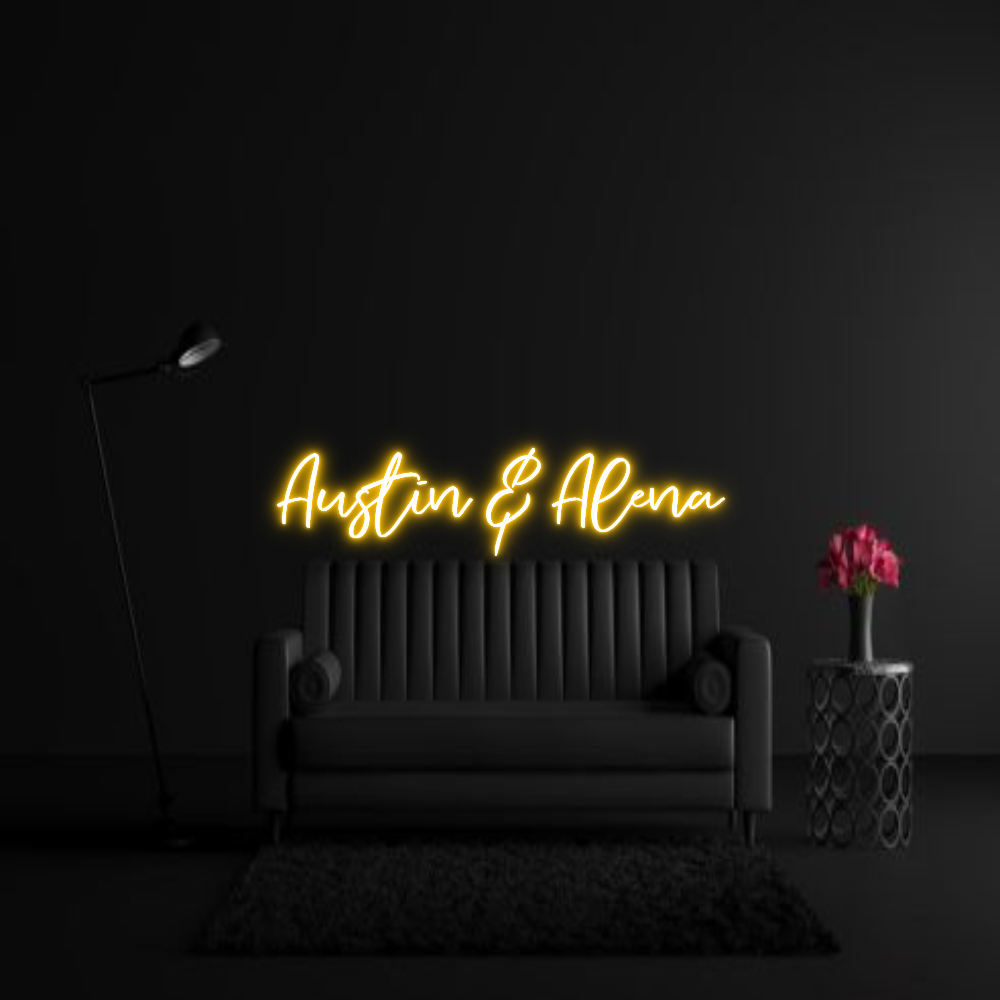 CREATE YOUR OWN WEDDING NEON SIGN Austin & Alena