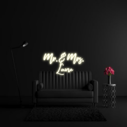 CREATE YOUR OWN WEDDING NEON SIGN Mr. & Mrs. 
...