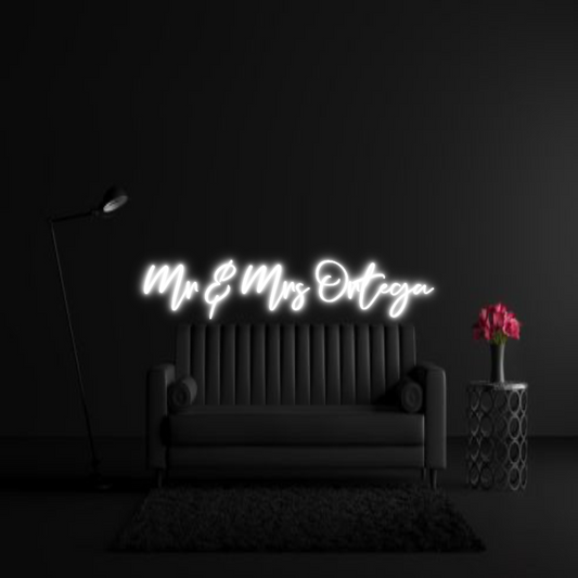 CREATE YOUR OWN WEDDING NEON SIGN Mr & Mrs Ortega