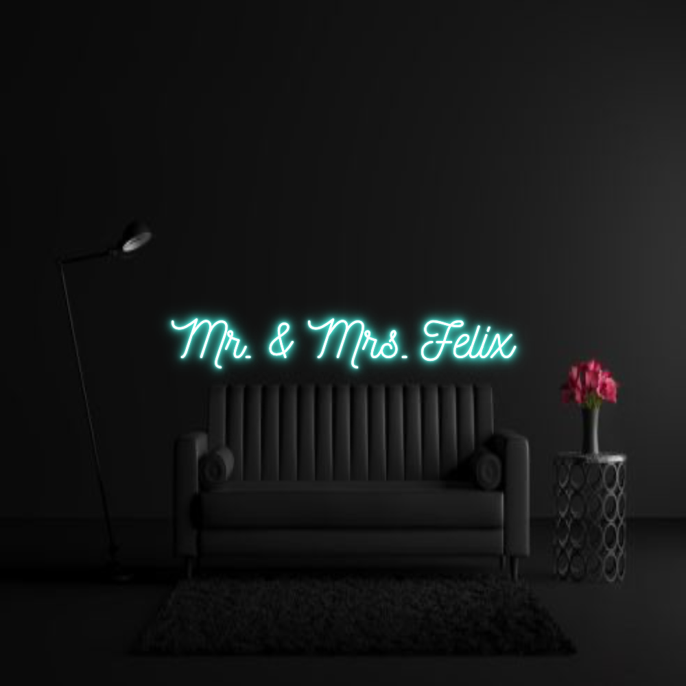 CREATE YOUR OWN WEDDING NEON SIGN Mr. & Mrs. Fe...