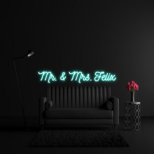 CREATE YOUR OWN WEDDING NEON SIGN Mr. & Mrs. Fe...