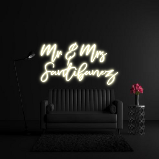 CREATE YOUR OWN WEDDING NEON SIGN Mr & Mrs 
Sa...