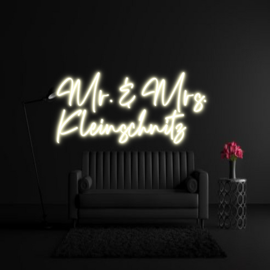 CREATE YOUR OWN WEDDING NEON SIGN Mr. & Mrs. 
...