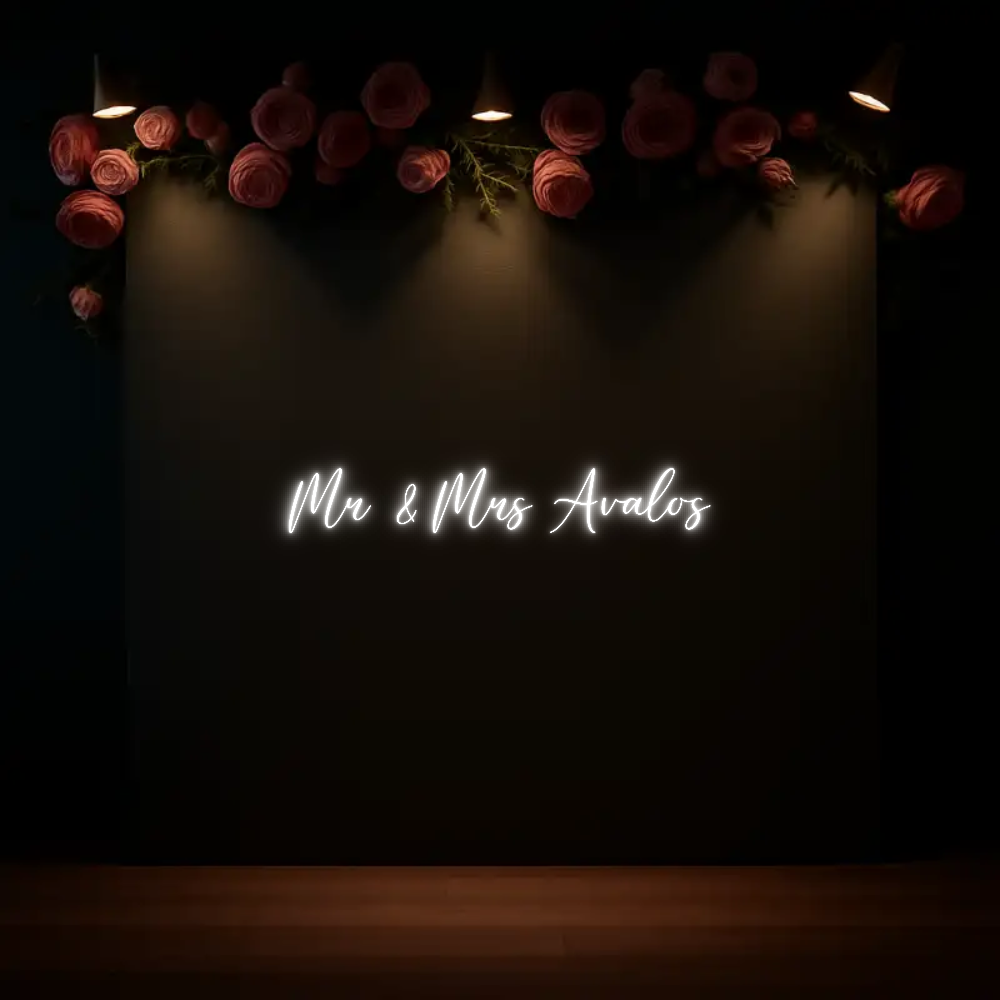 CREATE YOUR OWN WEDDING NEON SIGN Mr & Mrs Avalos