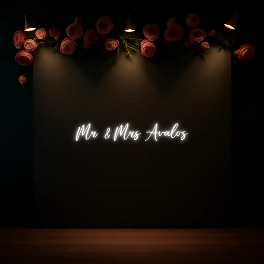 CREATE YOUR OWN WEDDING NEON SIGN Mr & Mrs Avalos