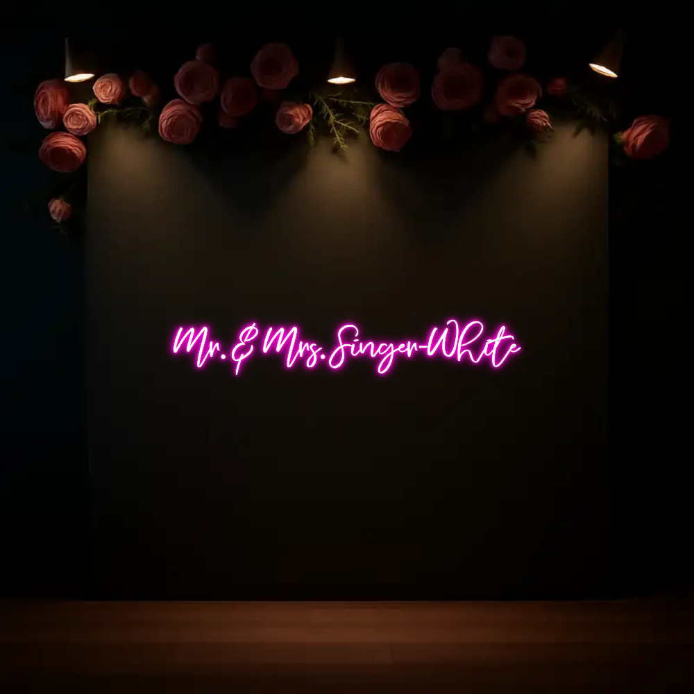 CREATE YOUR OWN WEDDING NEON SIGN Mr. & Mrs. Si...