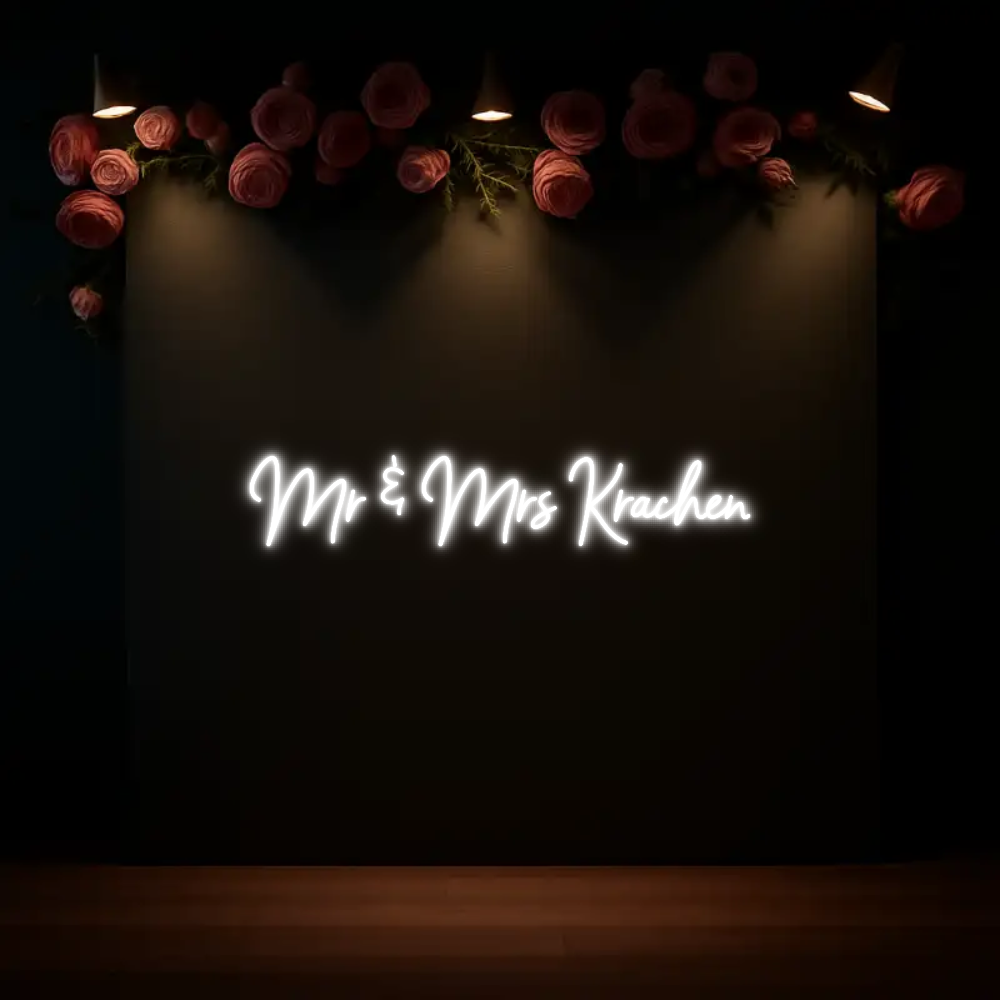 CREATE YOUR OWN WEDDING NEON SIGN Mr & Mrs Krac...