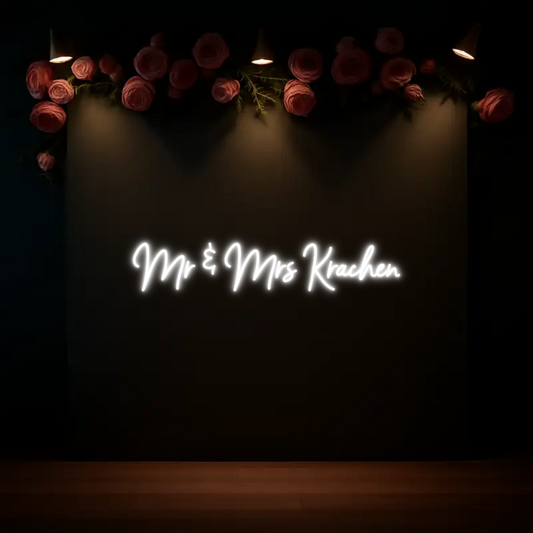 CREATE YOUR OWN WEDDING NEON SIGN Mr & Mrs Krac...