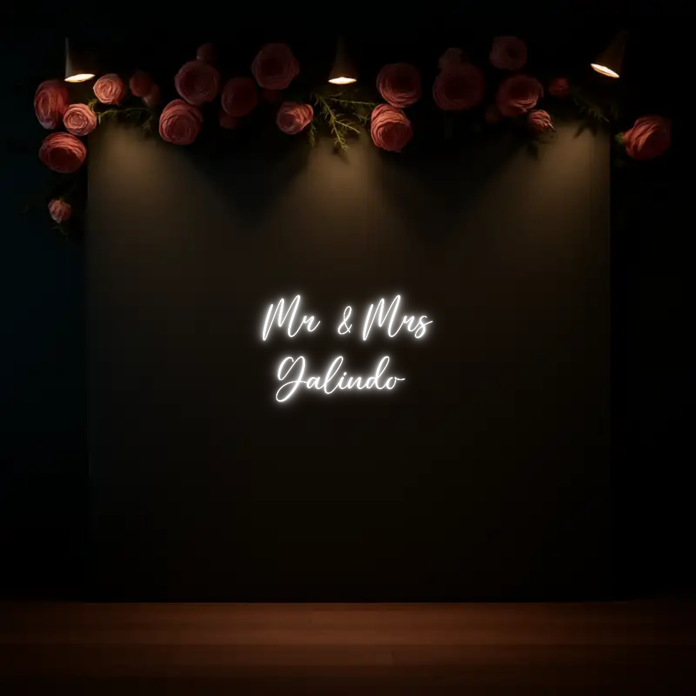 CREATE YOUR OWN WEDDING NEON SIGN Mr & Mrs
 Ga...