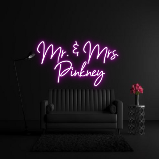CREATE YOUR OWN WEDDING NEON SIGN Mr. & Mrs. 
...