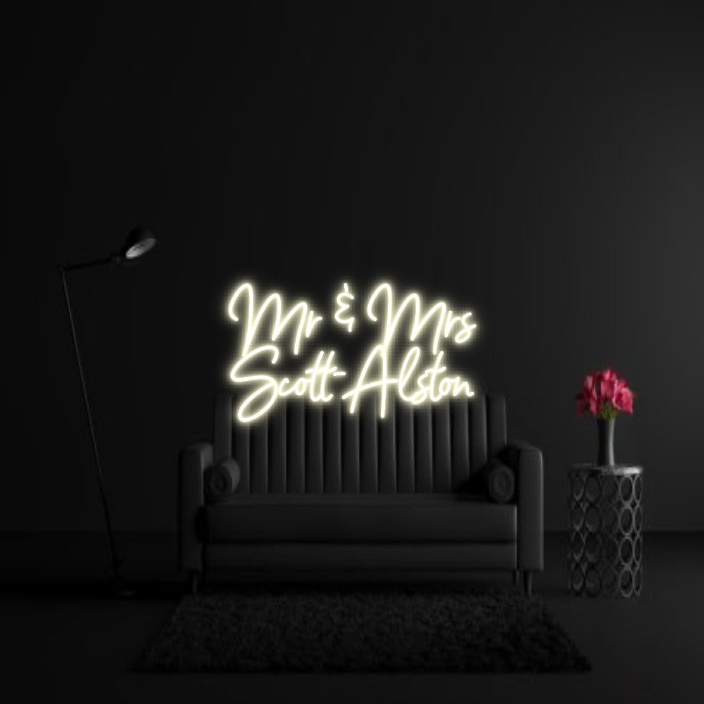 CREATE YOUR OWN WEDDING NEON SIGN Mr & Mrs
Sco...